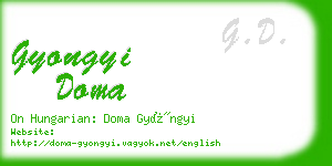 gyongyi doma business card